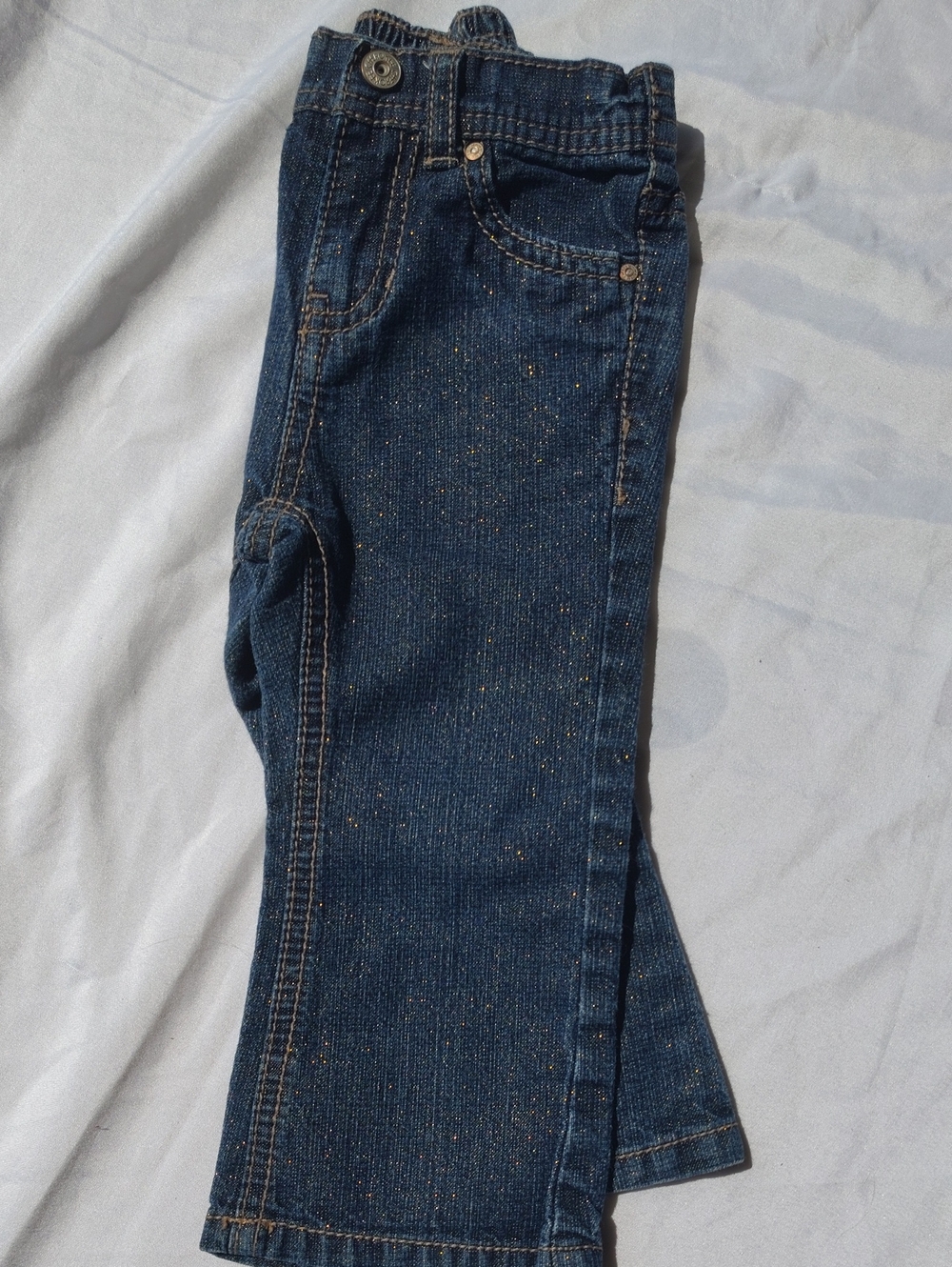 Cherokee Dark Blue Denim Jeans with Gold Sparkle